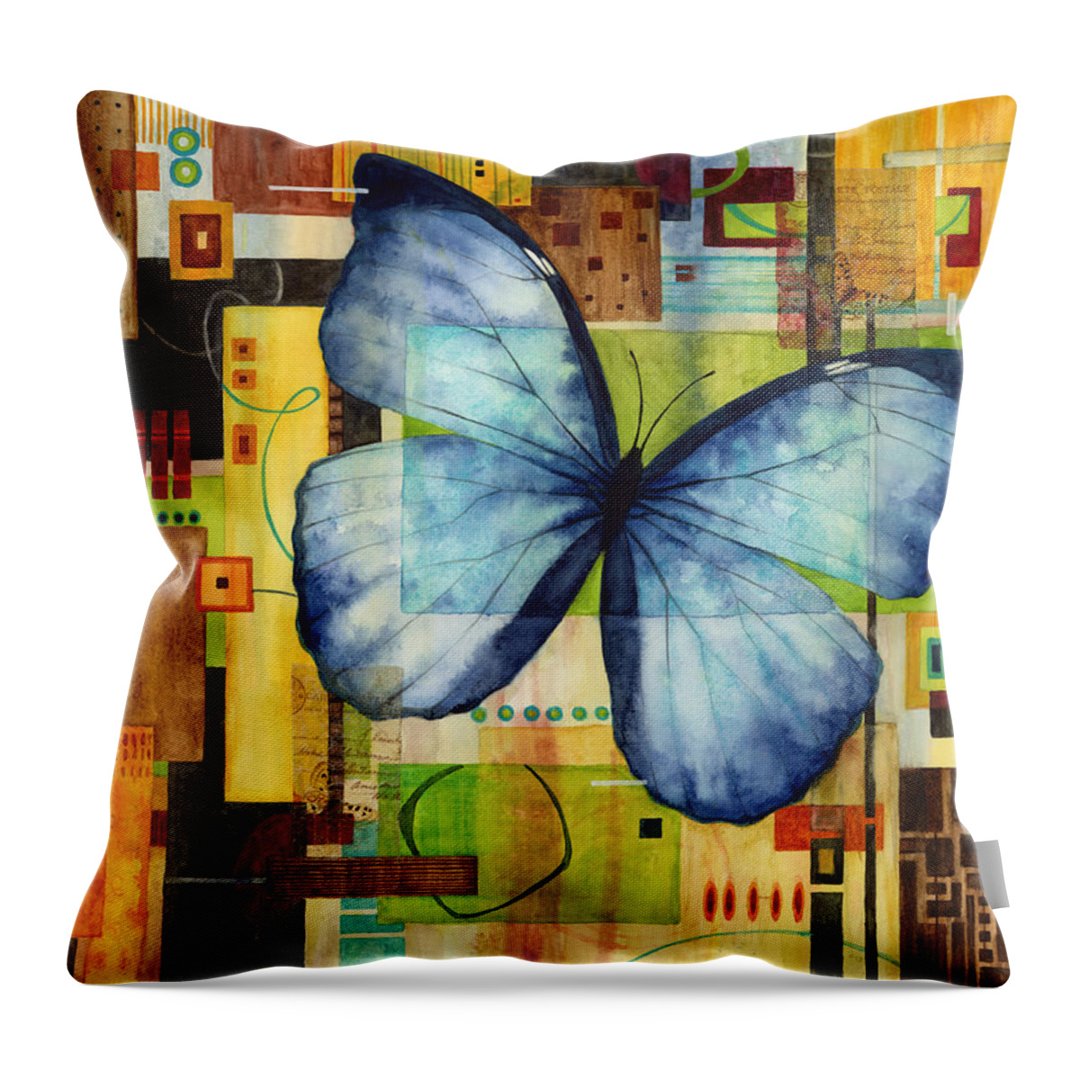 Butterfly Throw Pillow featuring the painting Butterfly Effect by Hailey E Herrera