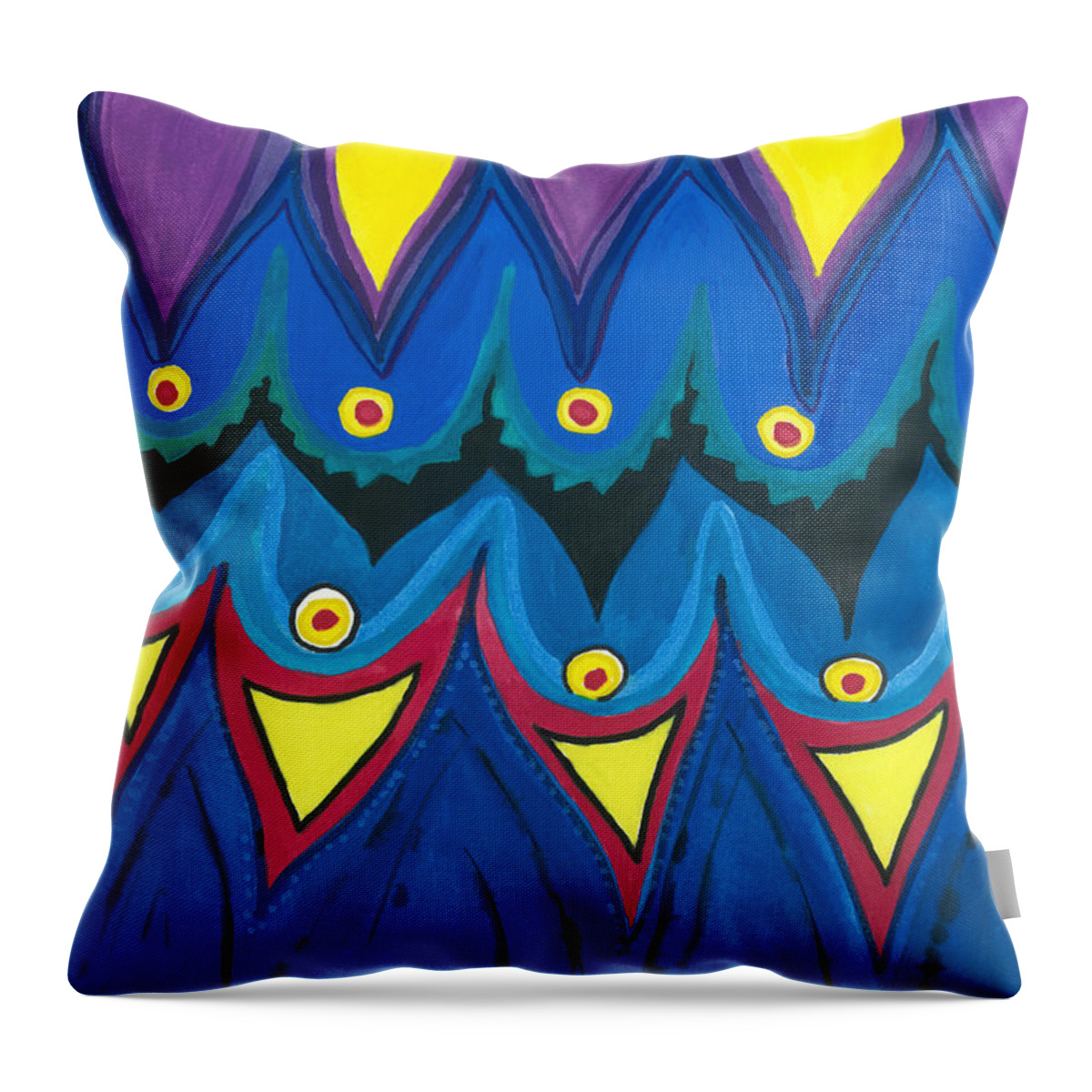 Abstract Throw Pillow featuring the drawing Butterfly Wing by Strangefire Art    Scylla Liscombe