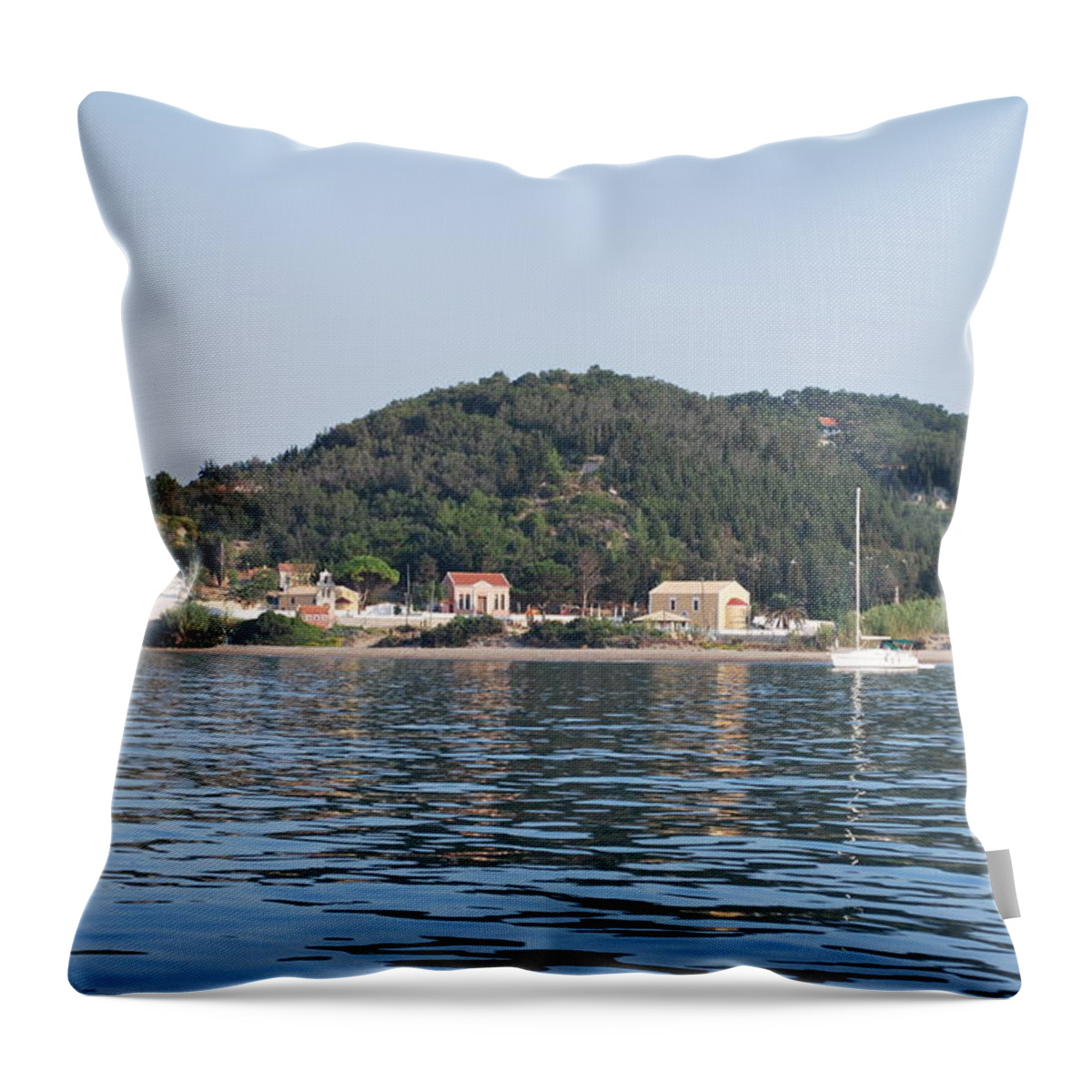 By The Sea Throw Pillow featuring the photograph By the sea by George Katechis