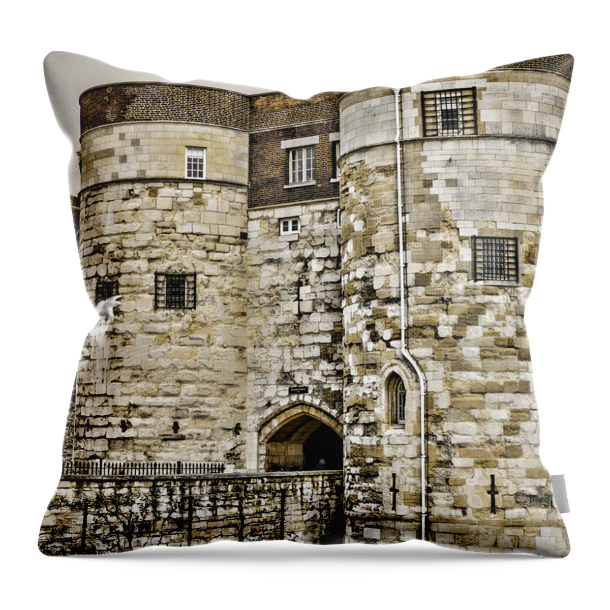 Byward Tower Throw Pillow featuring the photograph Byward Tower by Heather Applegate