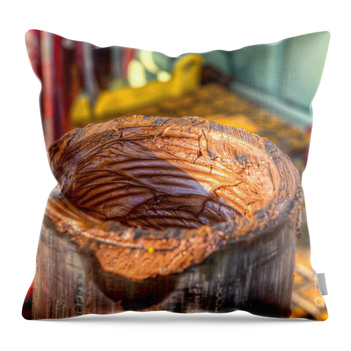 Oil Rig Throw Pillow featuring the photograph Cac003-50 by Cooper Ross