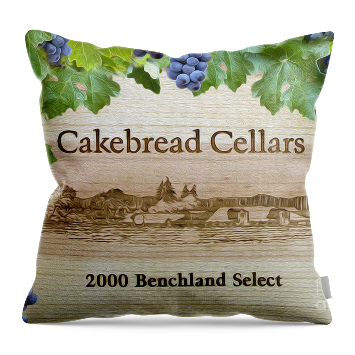 Cakebread Cellars Throw Pillow featuring the photograph Cakebread Cellars by Jon Neidert