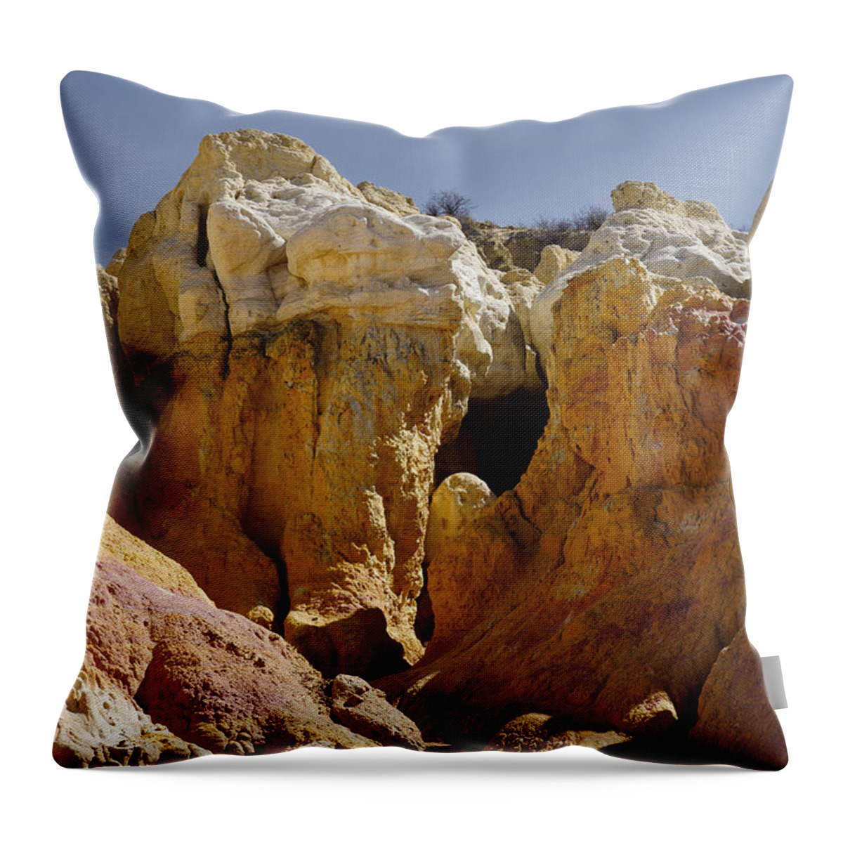 Calhan Paint Mines Throw Pillow featuring the photograph Calhan Paint Mines 1 by Ernest Echols