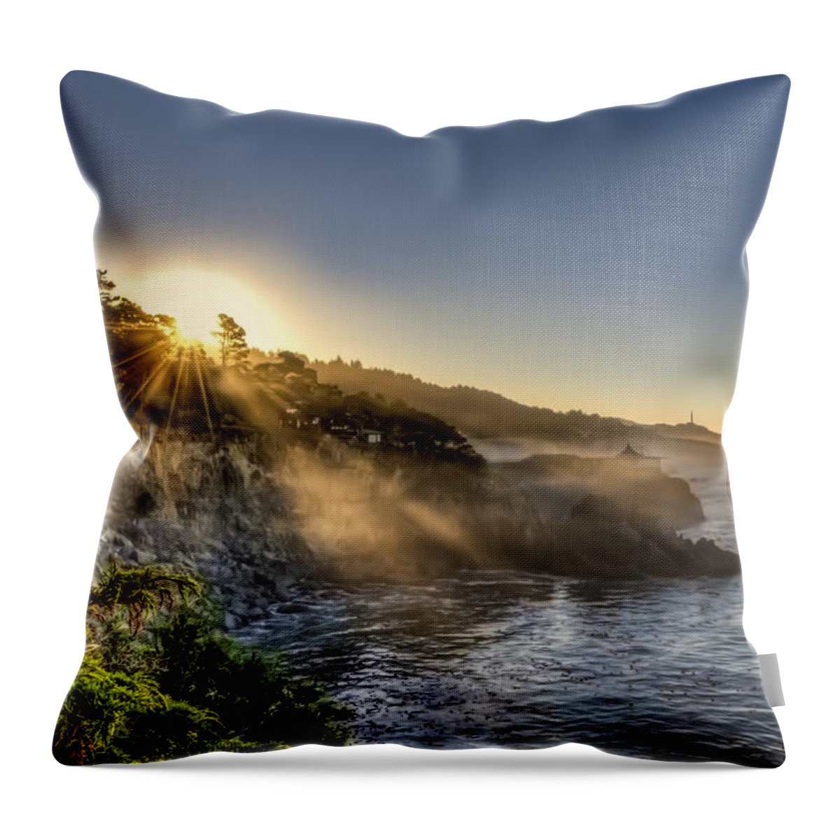 Tourism Throw Pillow featuring the photograph Pacific Sunrise by Maria Coulson