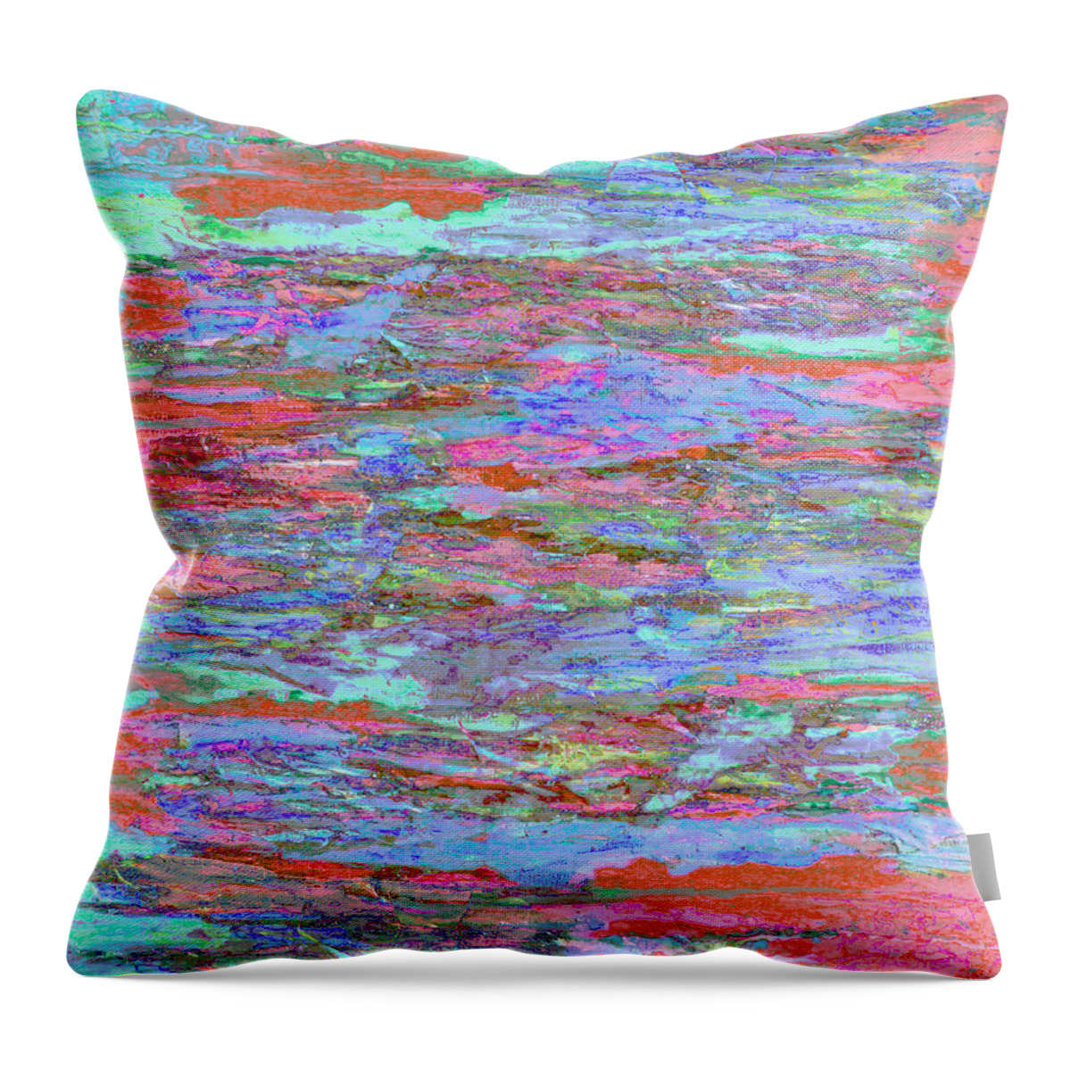 Abstract Throw Pillow featuring the digital art Calmer Waters by Stephanie Grant