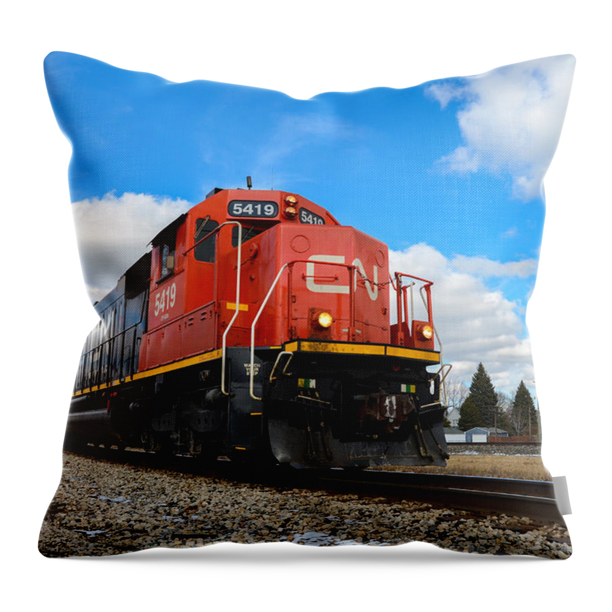 Canadian National Throw Pillow featuring the photograph Canadian National by Gales Of November