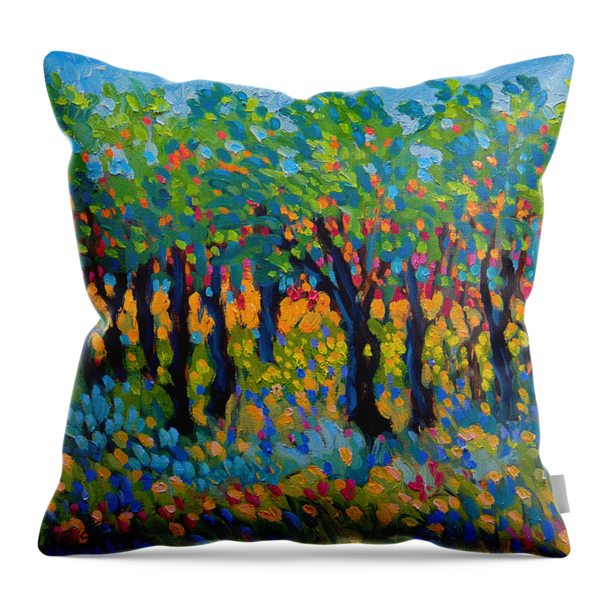 Candy Throw Pillow featuring the painting Candy Wood by Michael Gross