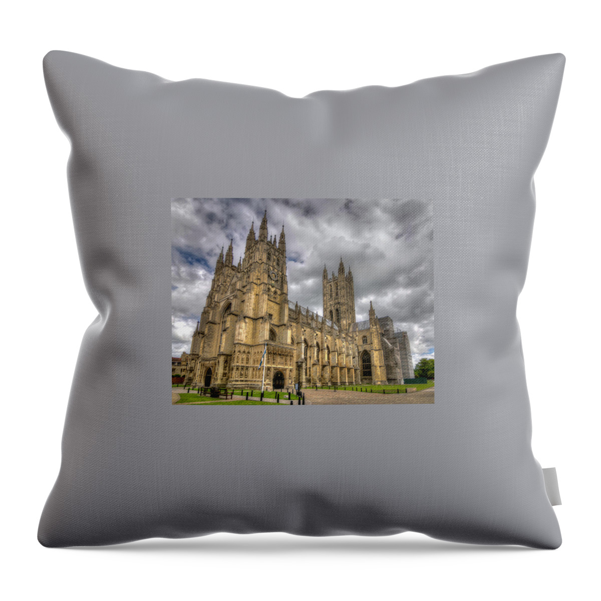 Canterbury Cathedral Throw Pillow featuring the photograph Canterbury Cathedral by Tim Stanley