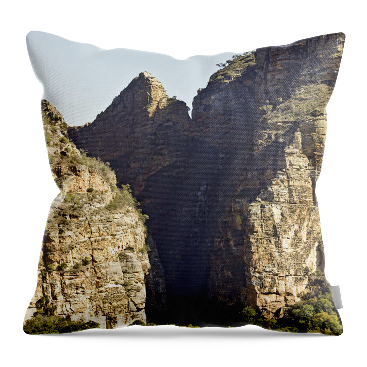 Canyon Des Makis Throw Pillow featuring the photograph Canyon des Makis Madagascar by Liz Leyden