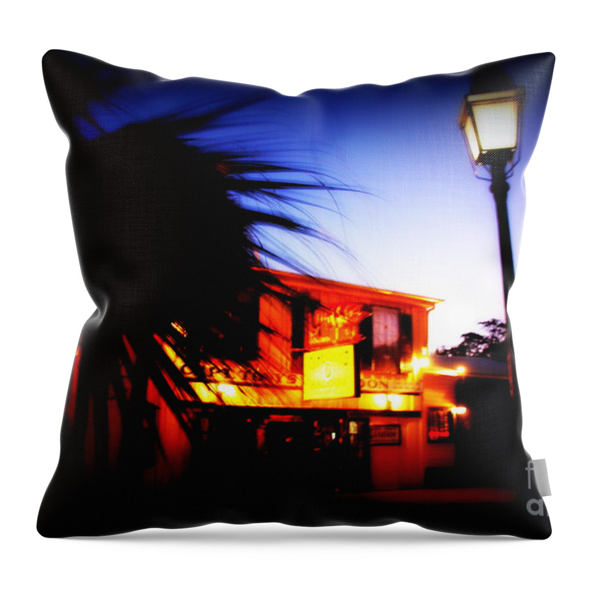 Captain Tony's Bar Throw Pillow featuring the photograph Captain Tony's Bar in Key West Florida by Susanne Van Hulst