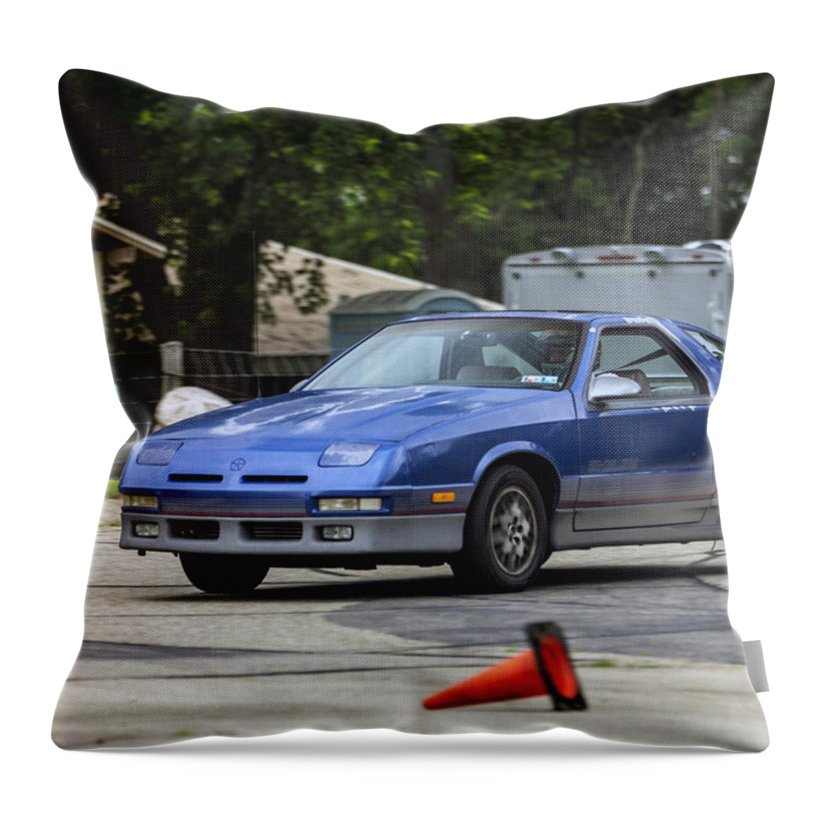 Dodge Shelby Daytona Throw Pillow featuring the photograph Car No. 18 - 02 by Josh Bryant