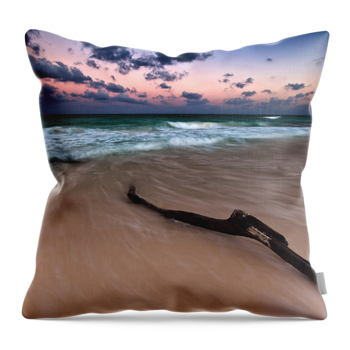Sunset Throw Pillow featuring the photograph Caribbean Sunset by Mihai Andritoiu