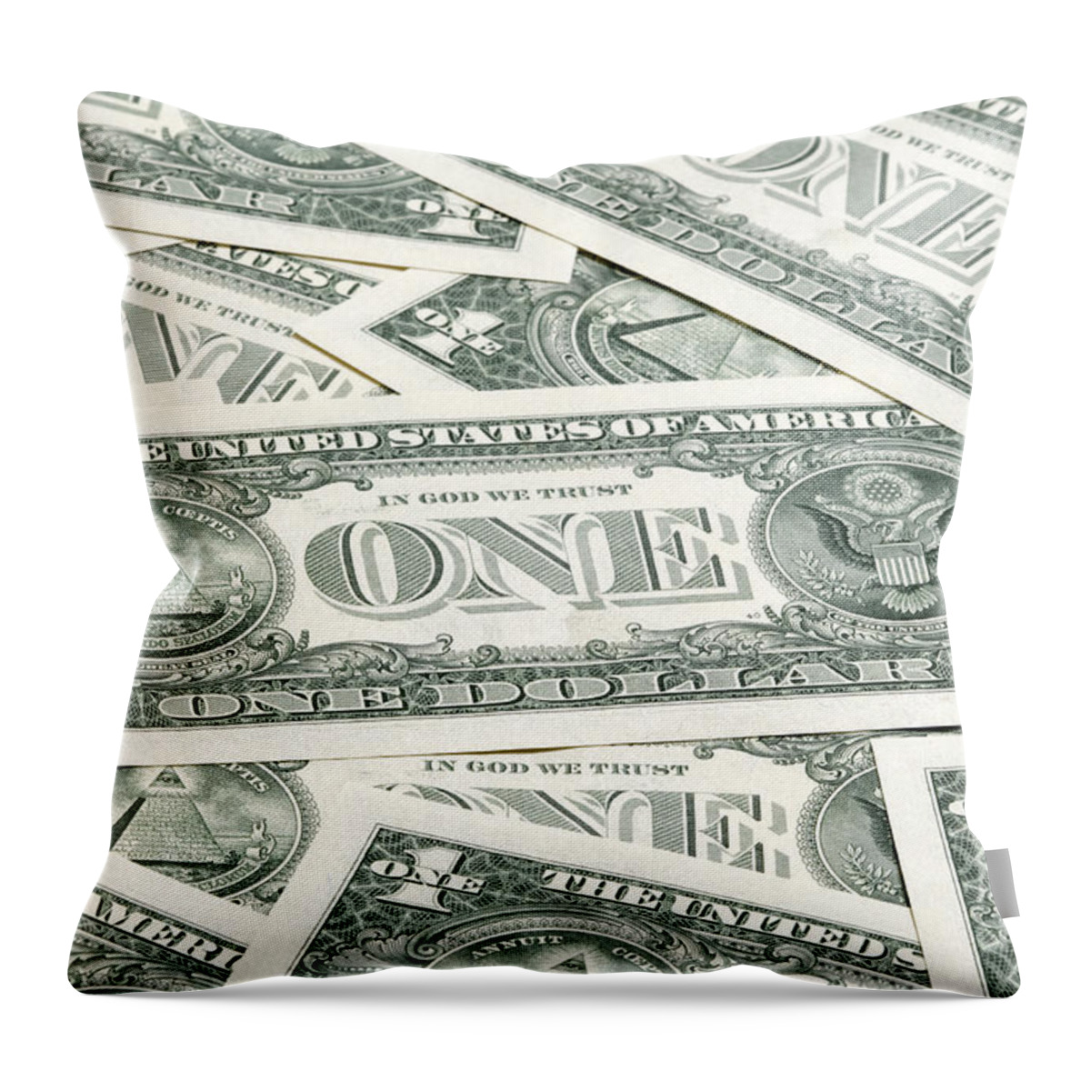 America Throw Pillow featuring the photograph Carpet Of One Dollar Bills by Lee Avison