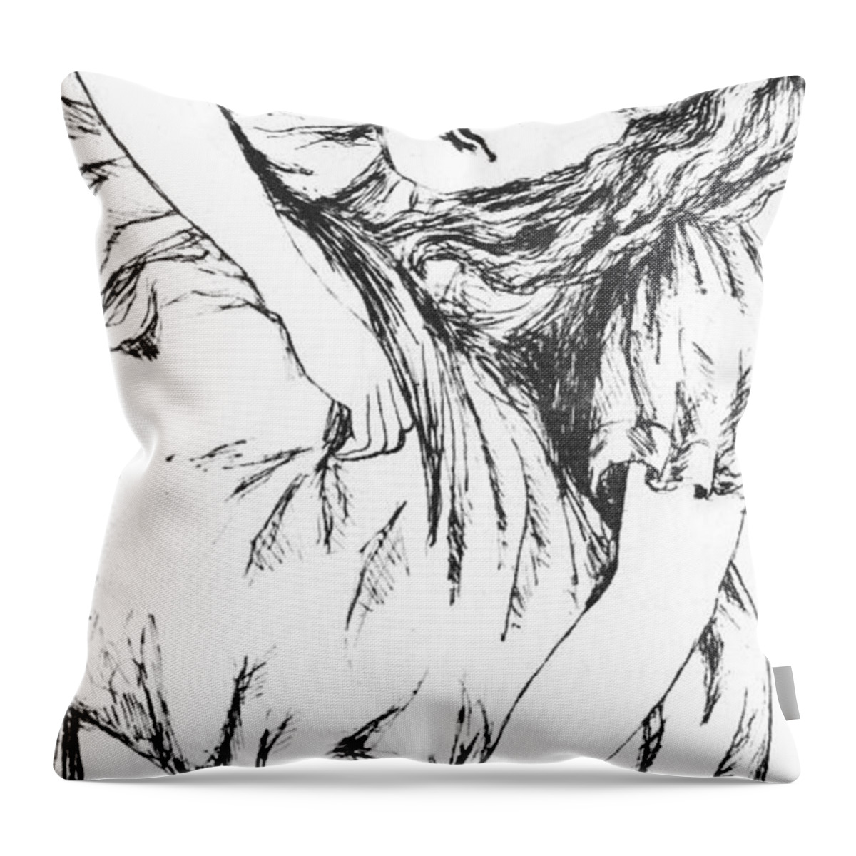 1886 Throw Pillow featuring the painting Carroll Alice, 1886 by Granger