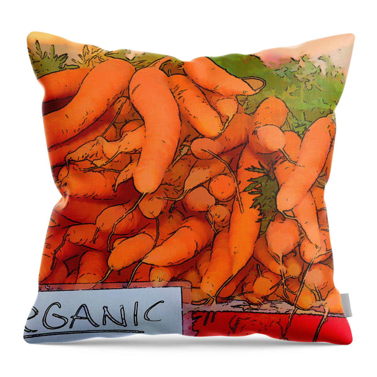 Carrots Throw Pillow featuring the photograph Carrots by Mary Underwood