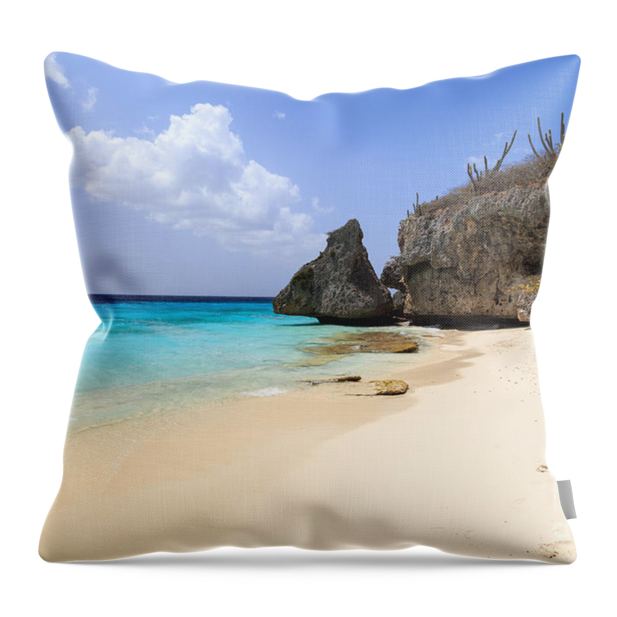 Curacao Throw Pillow featuring the photograph Cas Abou by Paul Schultz