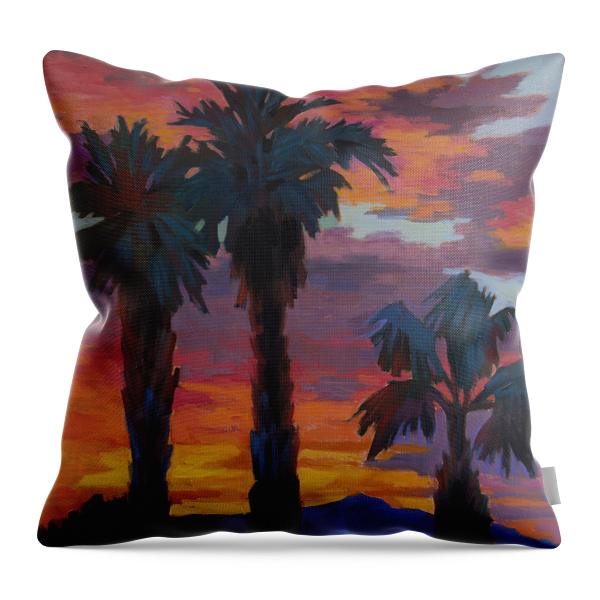 Casa Tecate Throw Pillow featuring the painting Casa Tecate Sunrise 2 by Diane McClary