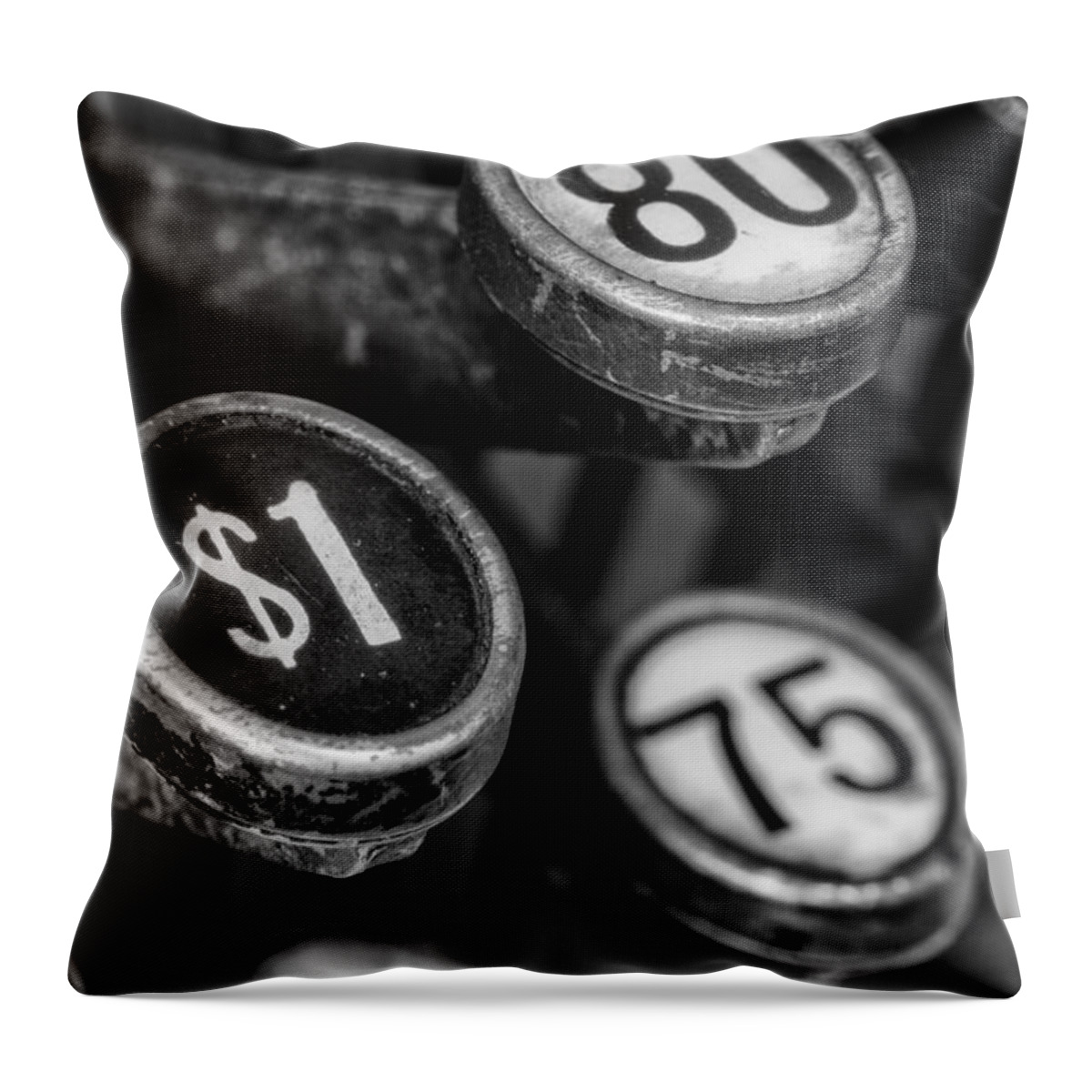 Money Throw Pillow featuring the photograph Cash Register I by Denise Bush