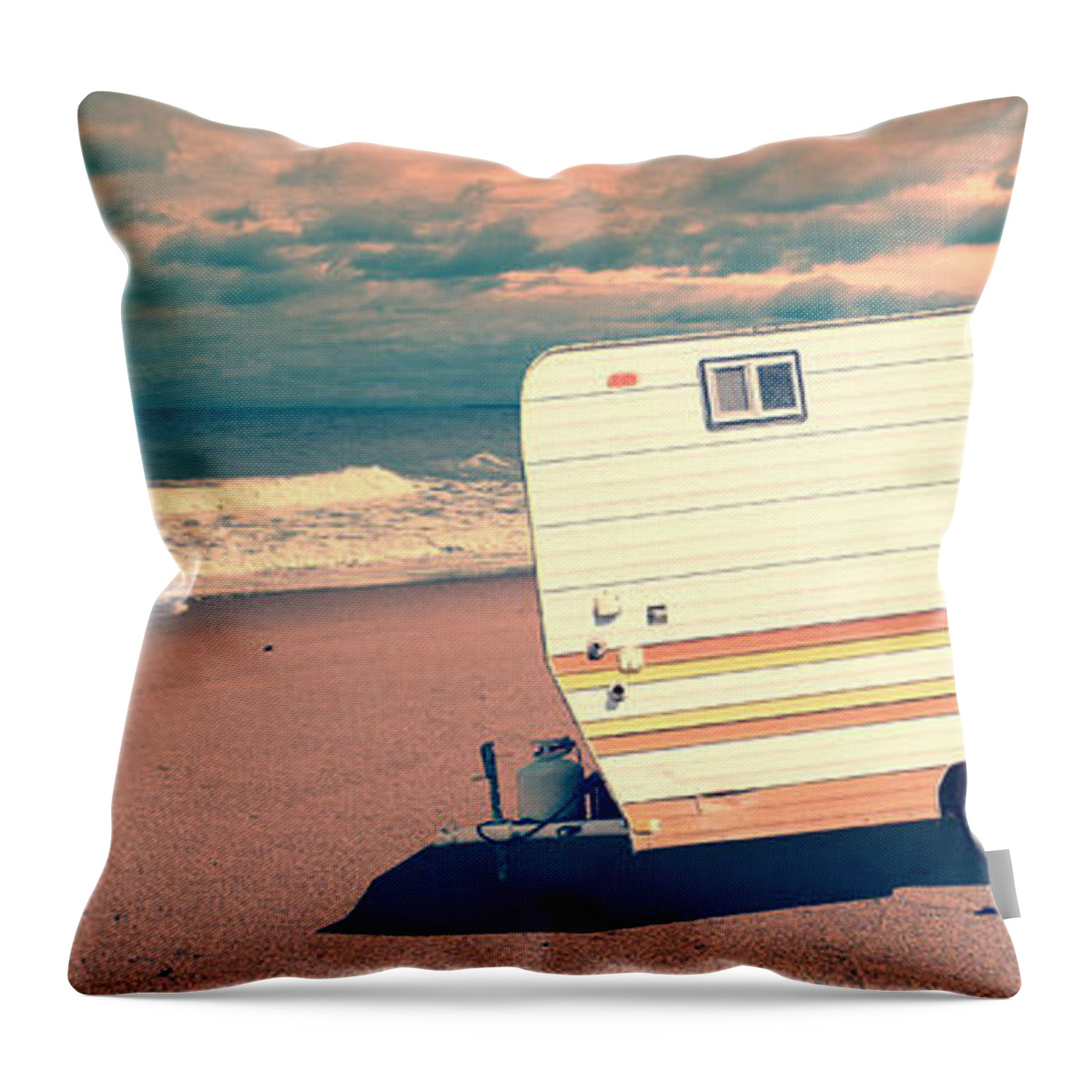 Vintage Throw Pillow featuring the photograph Castaway by Edward Fielding
