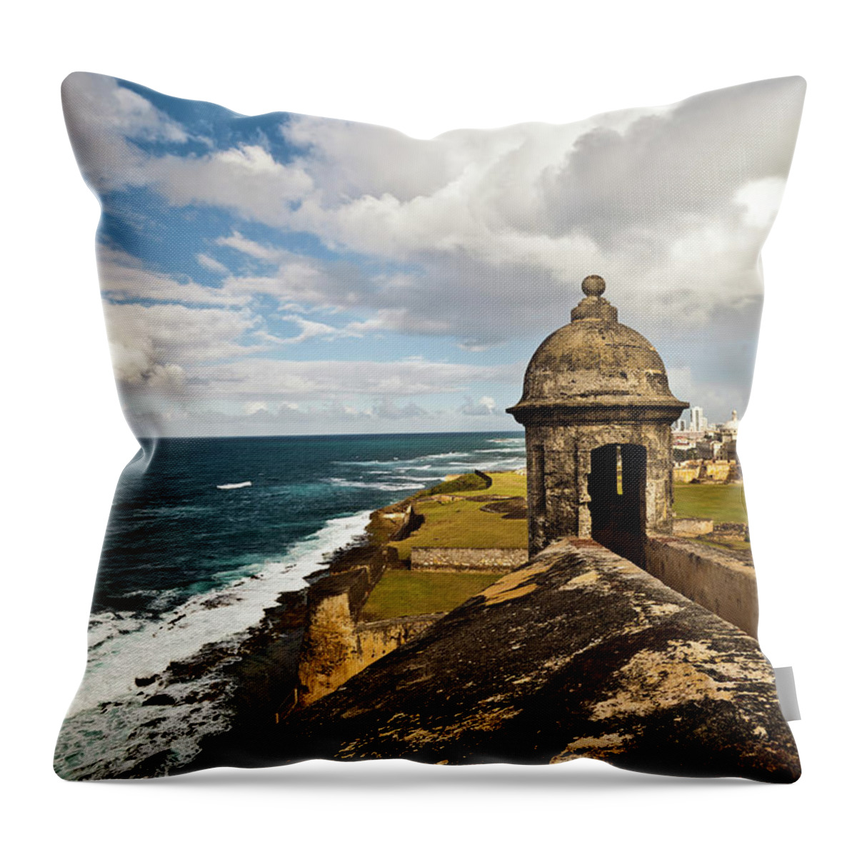 Climate Throw Pillow featuring the photograph Castillo El Morro by Guvendemir
