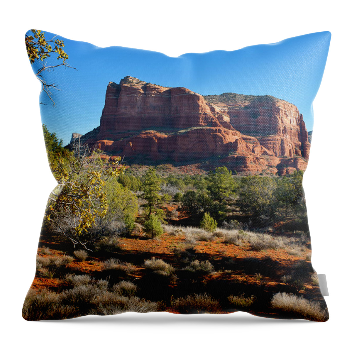 Scenics Throw Pillow featuring the photograph Castle Rock Near Sedona by Jacobh