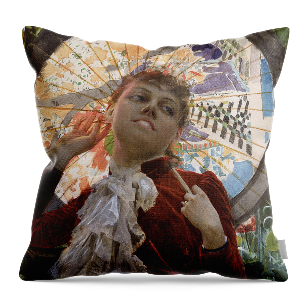 Anders Zorn Throw Pillow featuring the painting Castles in the Air by Anders Zorn