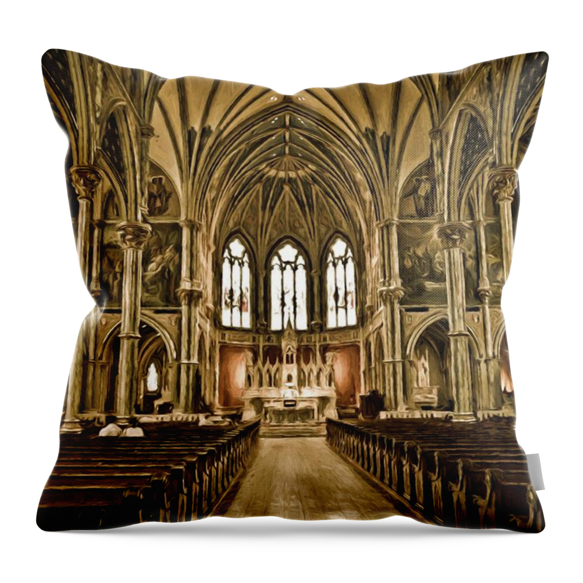 Savannah Throw Pillow featuring the photograph Cathedral by Bill Howard