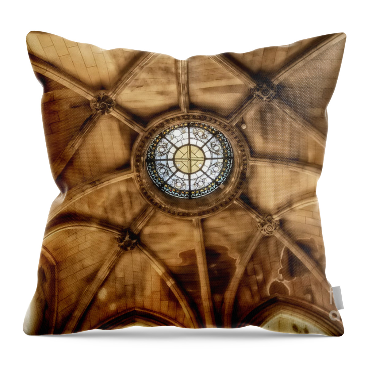 Ireland Throw Pillow featuring the photograph Cathedral Ceiling of St Colman by Imagery by Charly