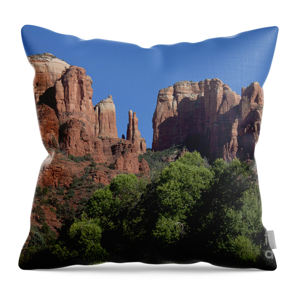 Cathedral Rock Throw Pillow featuring the photograph Cathedral Rock by Ivete Basso Photography