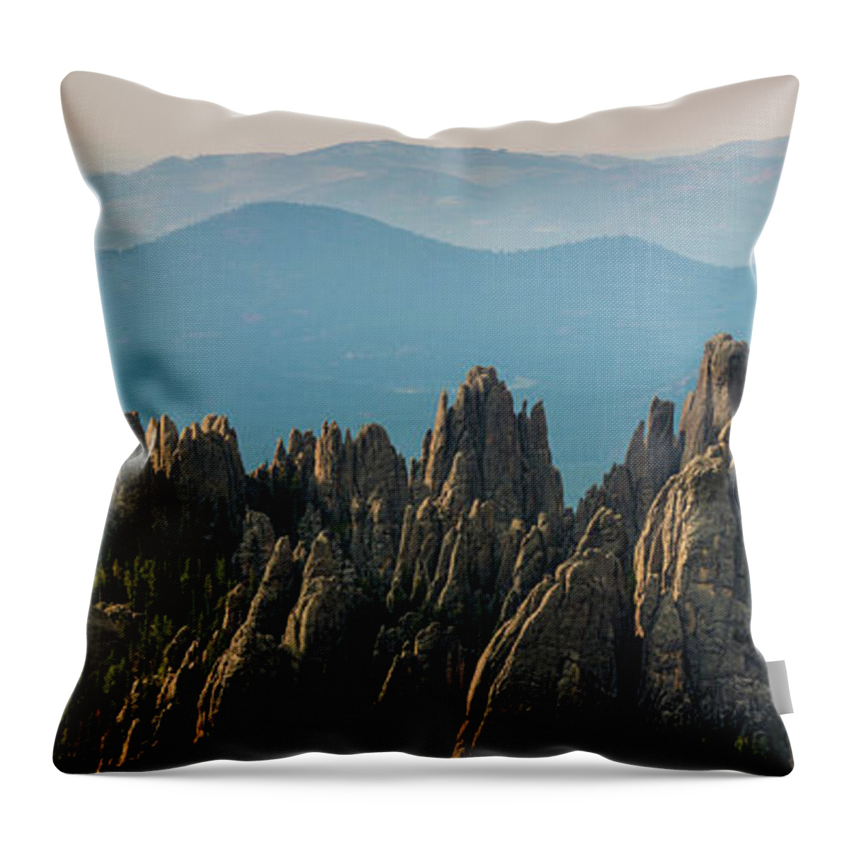 Scenics Throw Pillow featuring the photograph Cathedral Spires by Daniel J Barr