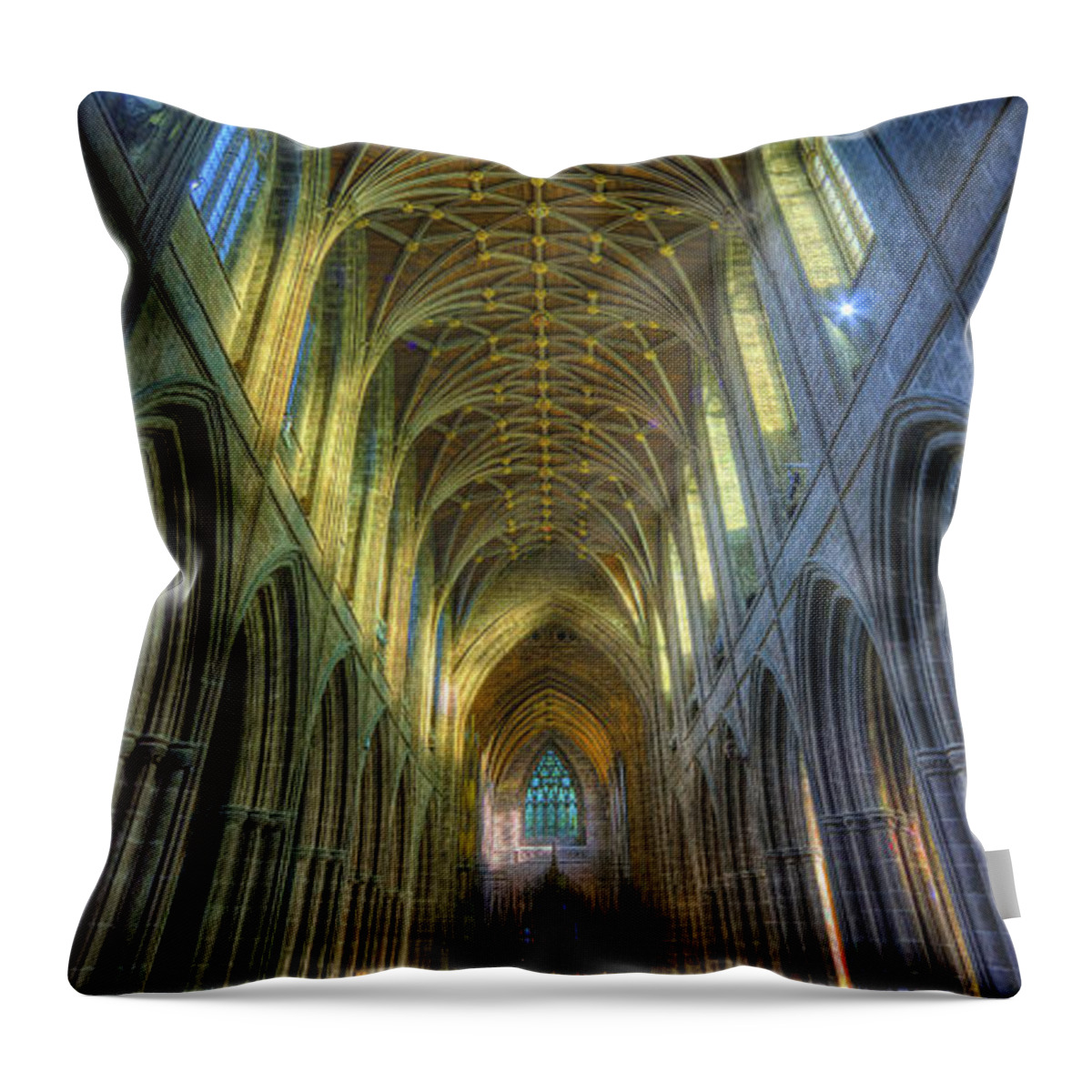 Cathedral Throw Pillow featuring the photograph Cathedral Vertorama by Ian Mitchell