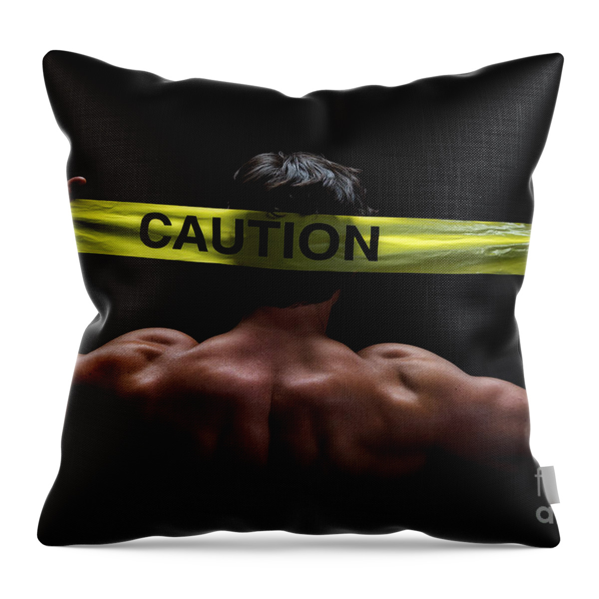 Abs Throw Pillow featuring the photograph Caution by Jane Rix