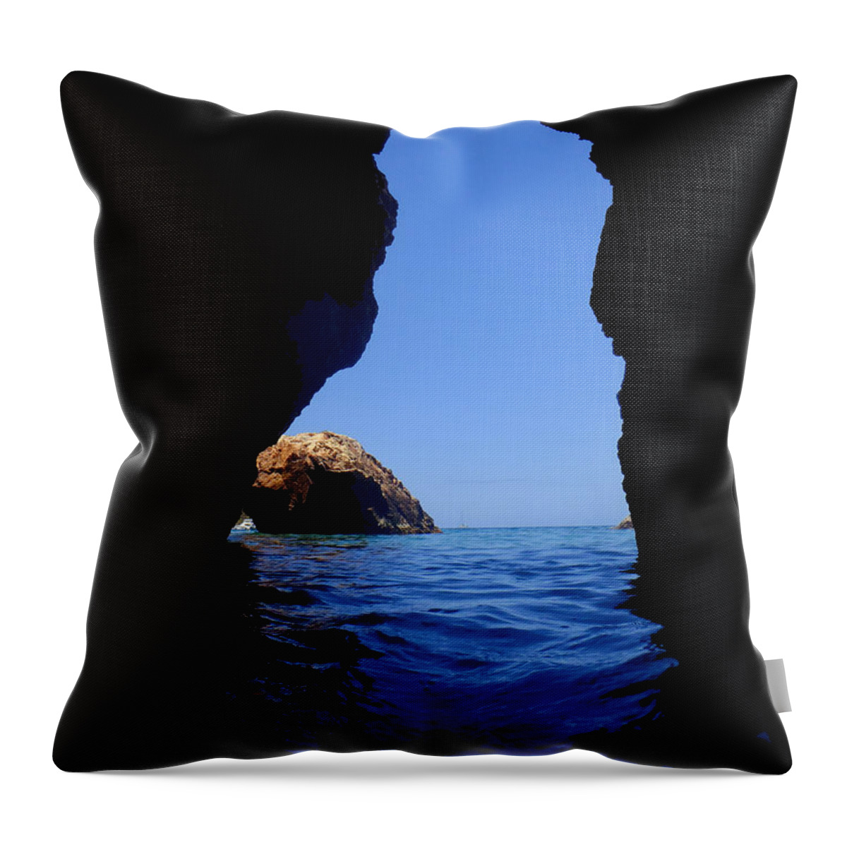 Catamaran Throw Pillow featuring the photograph Cavern by Kathryn McBride