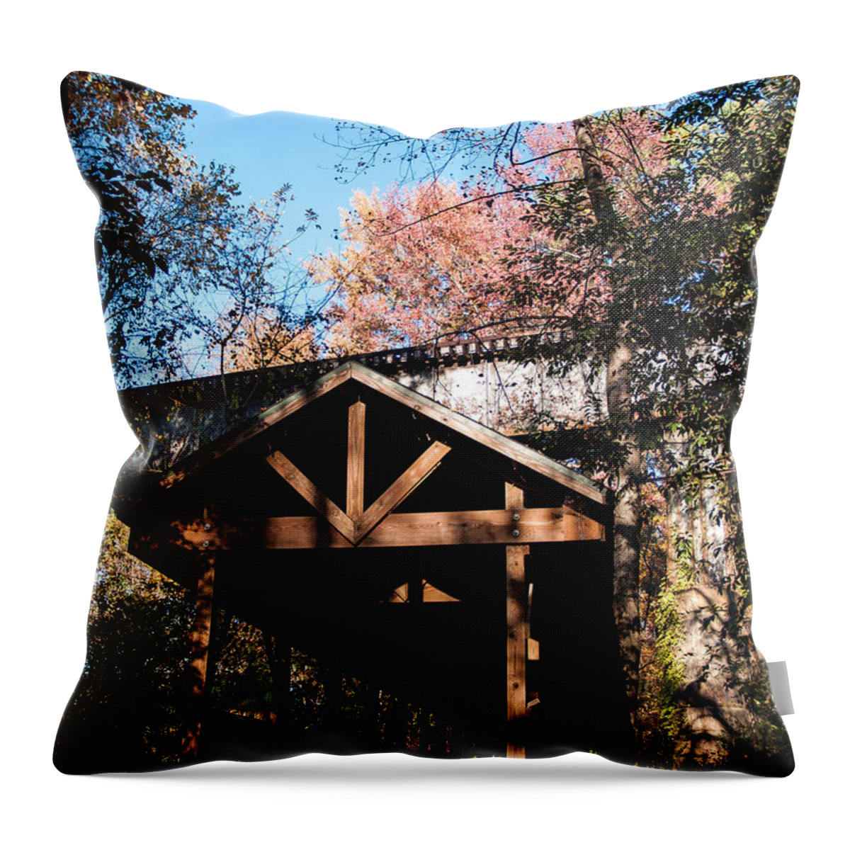 Cayce Throw Pillow featuring the photograph Cayce Riverwalk by Charles Hite