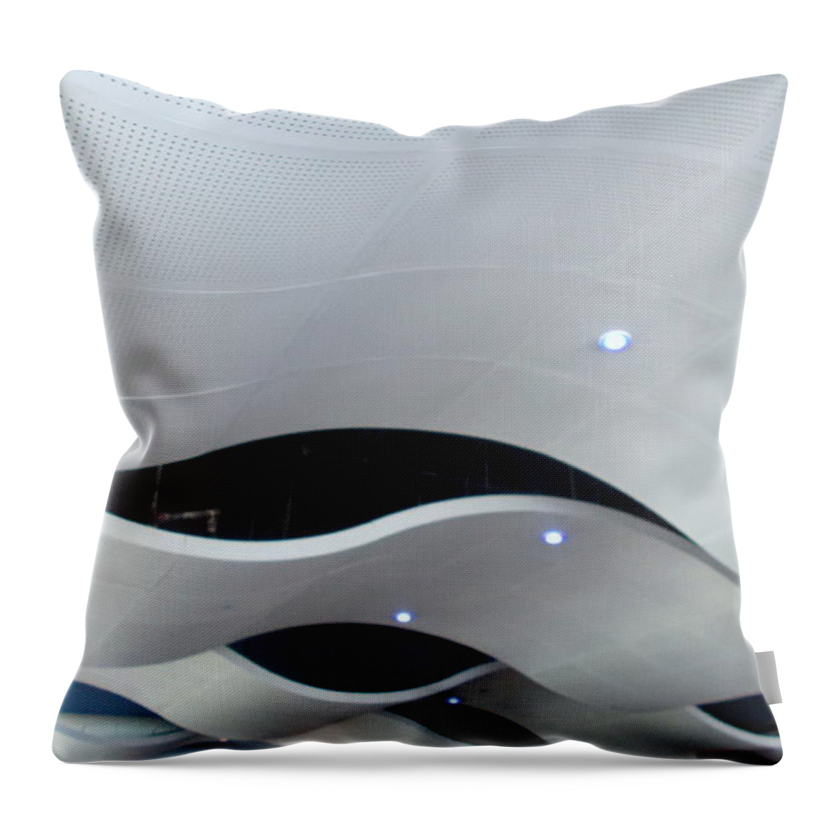 Architecture Throw Pillow featuring the photograph Ceiling Ripples by Pamela Hyde Wilson