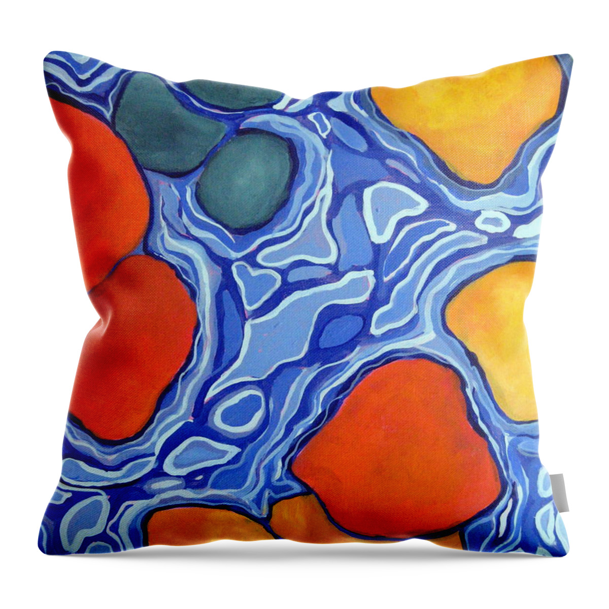 Vivid Throw Pillow featuring the painting Celebrate by Edy Ottesen