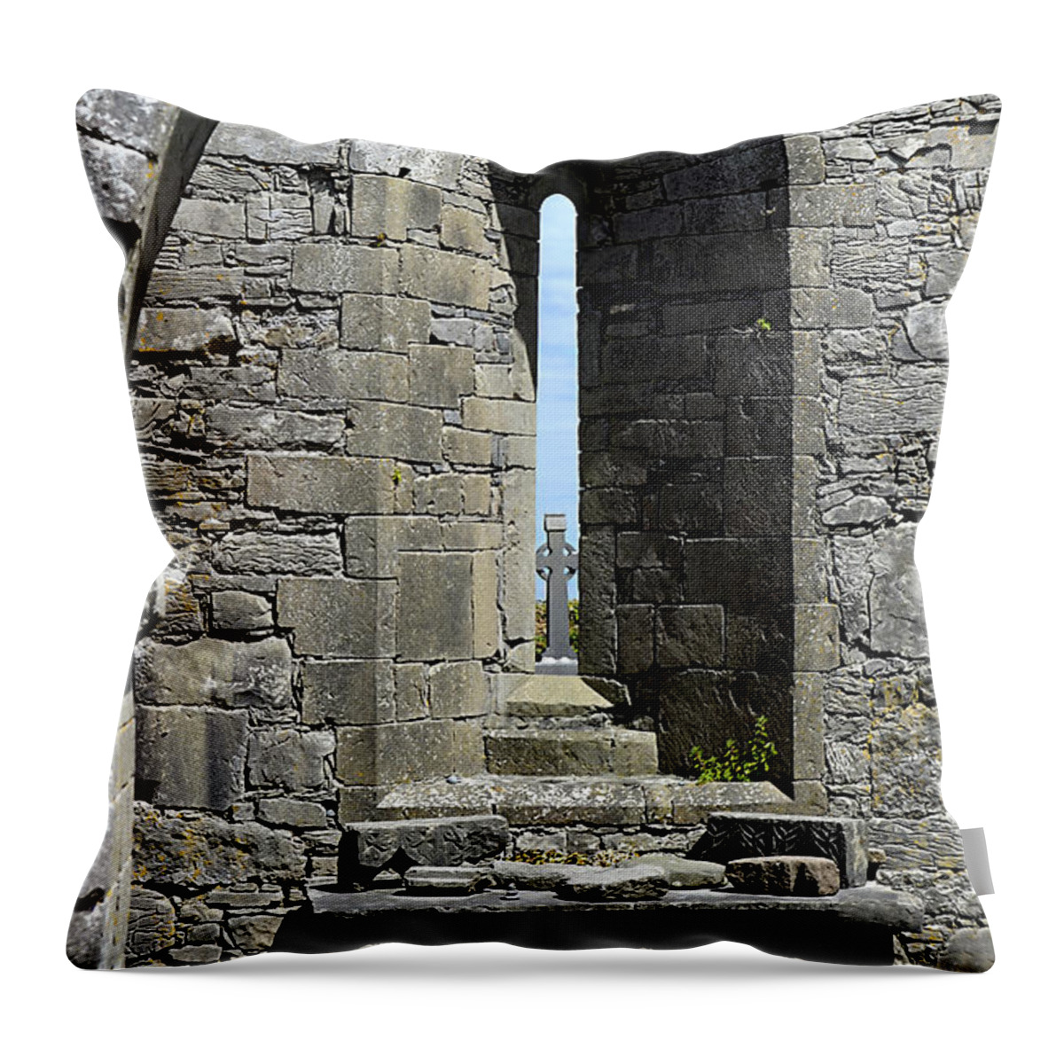 Celtic Throw Pillow featuring the photograph Celtic Cross by Richard Ortolano