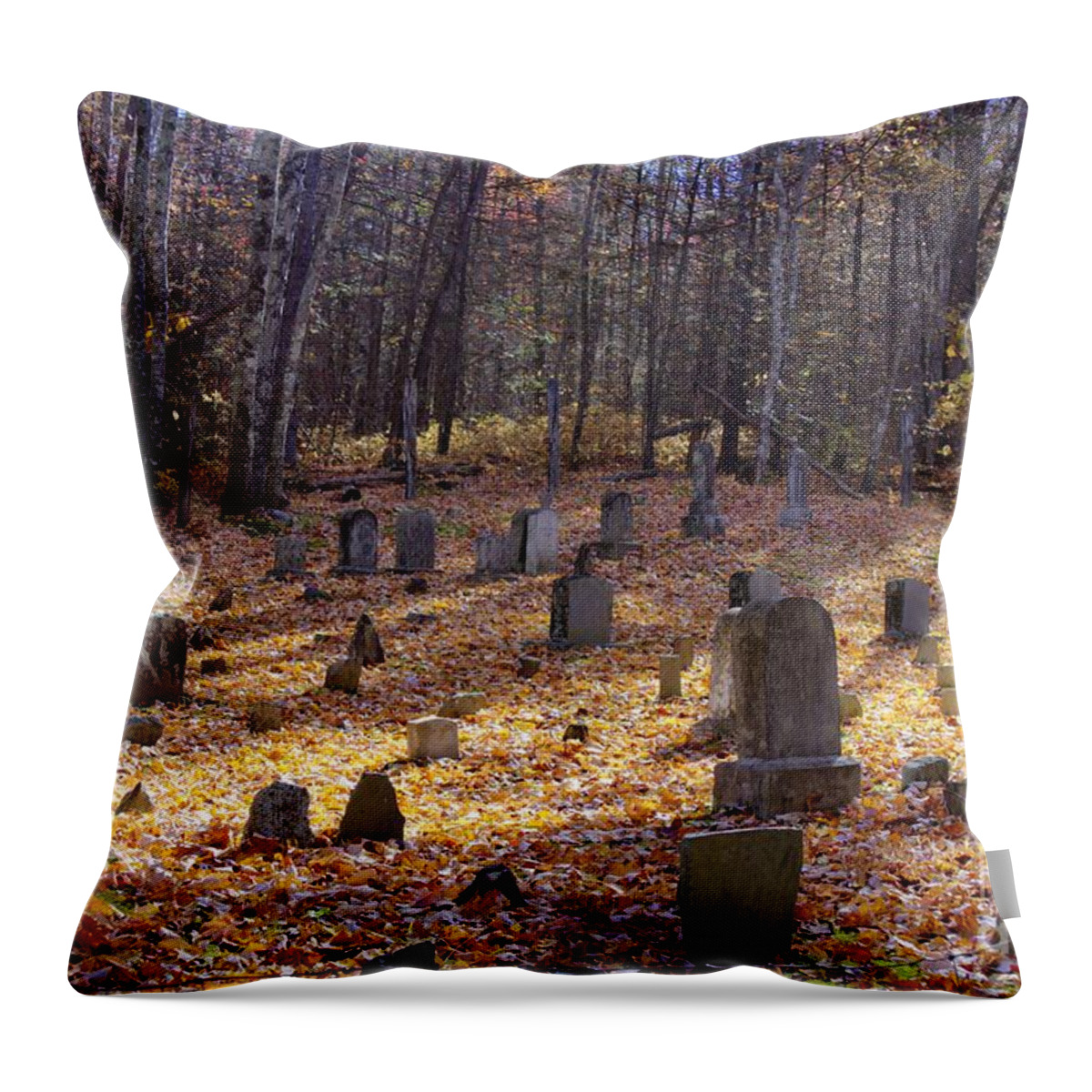 Cemetery Throw Pillow featuring the photograph Cemetery 1 by Crystal Nederman