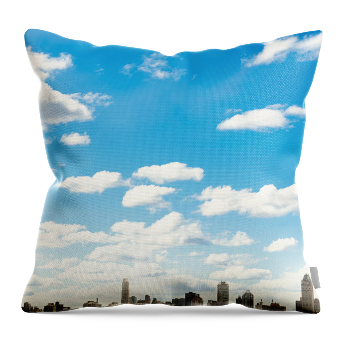 Columbus Circle Throw Pillow featuring the photograph Central Park And Skyline From by Franckreporter