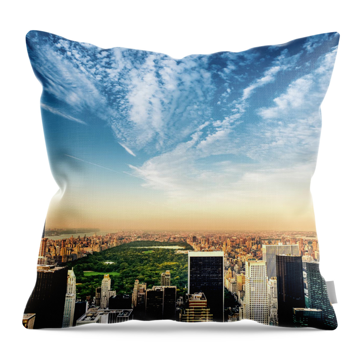Central Park Throw Pillow featuring the photograph Central Park New York by Ferrantraite