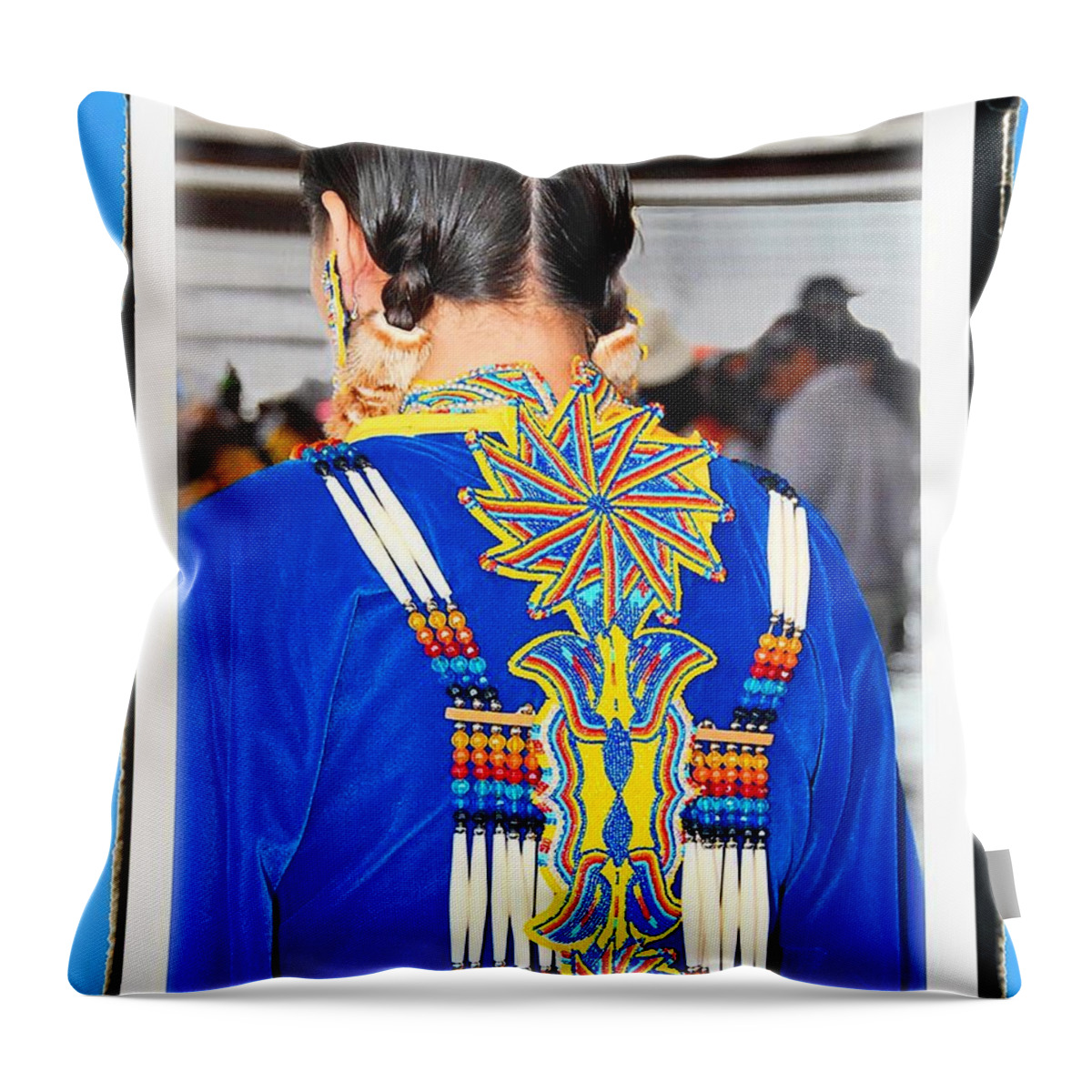 Native American Throw Pillow featuring the photograph Ceremonial Regalia by Dyle  Warren