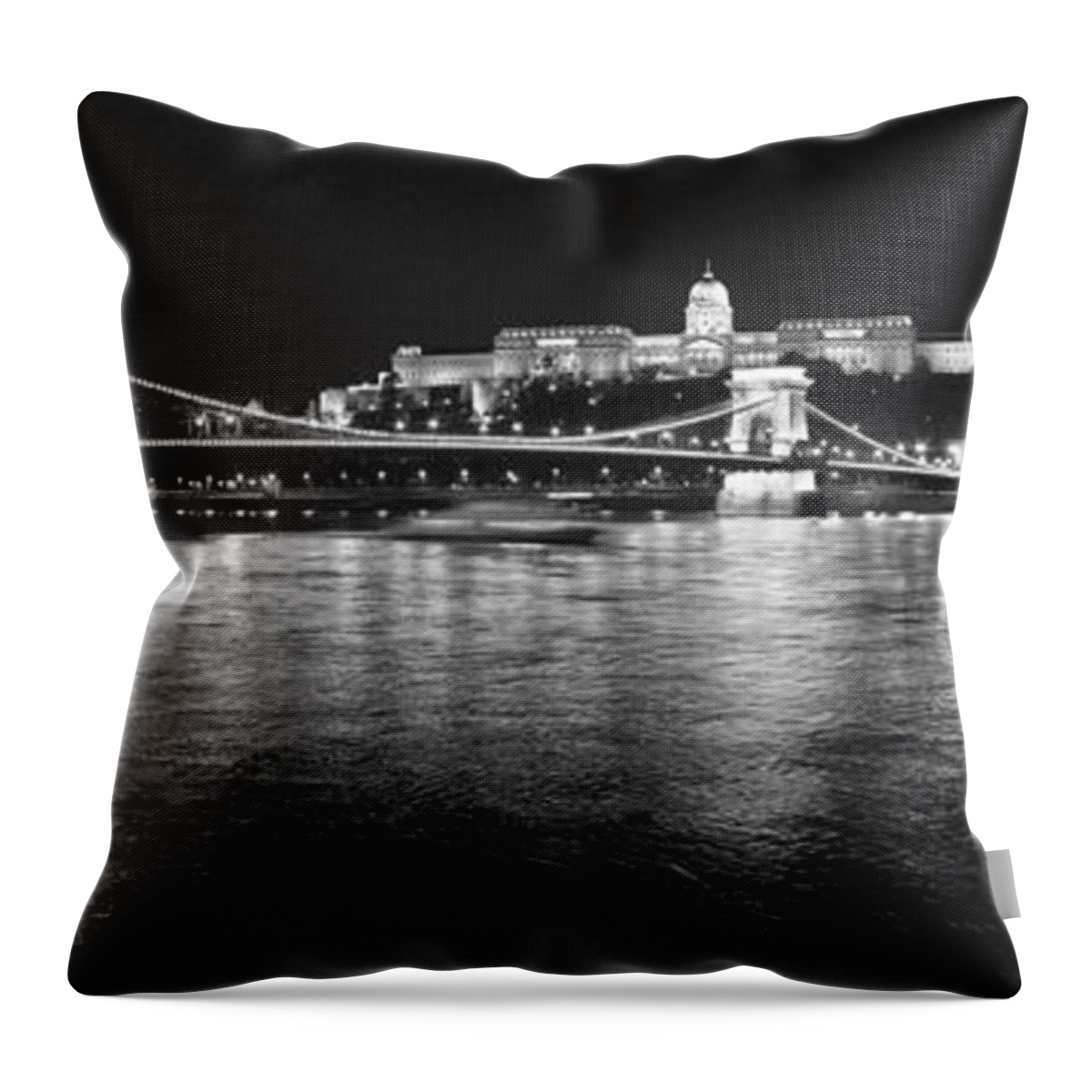 Europe Throw Pillow featuring the photograph Chain Bridge-Budapest by John Magyar Photography