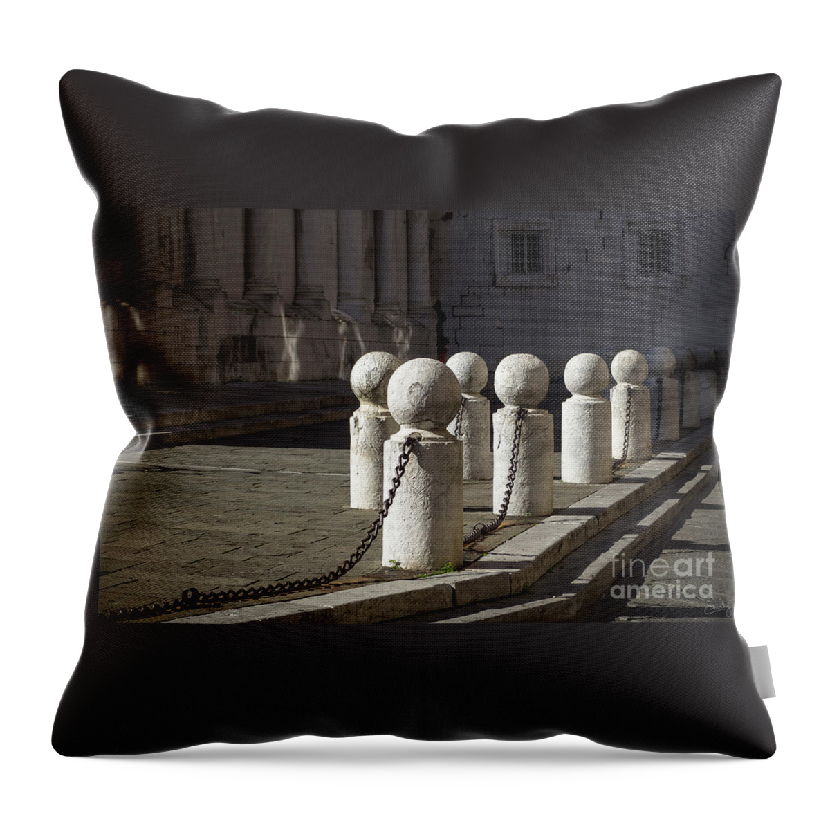 Chained Together Throw Pillow featuring the photograph Chained Together by Prints of Italy