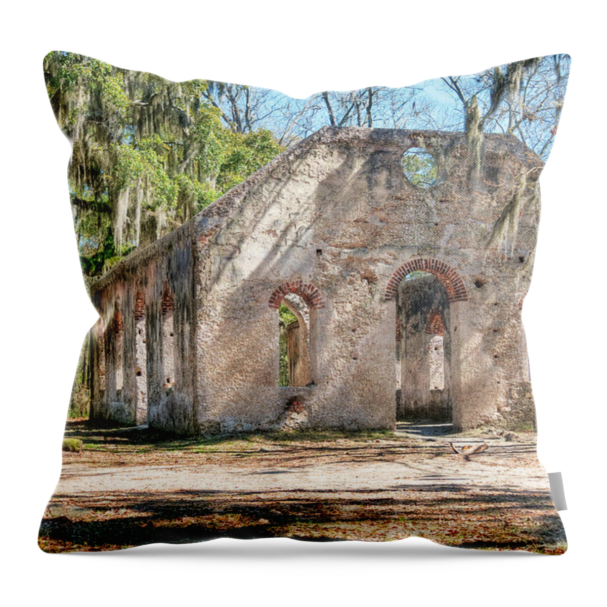 Chapel Of Ease Throw Pillow featuring the photograph Chapel of Ease - Front by Scott Hansen