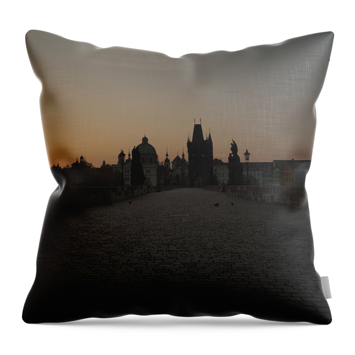 Charles Bridge Throw Pillow featuring the photograph Charles Bridge Prague by Maria Heyens