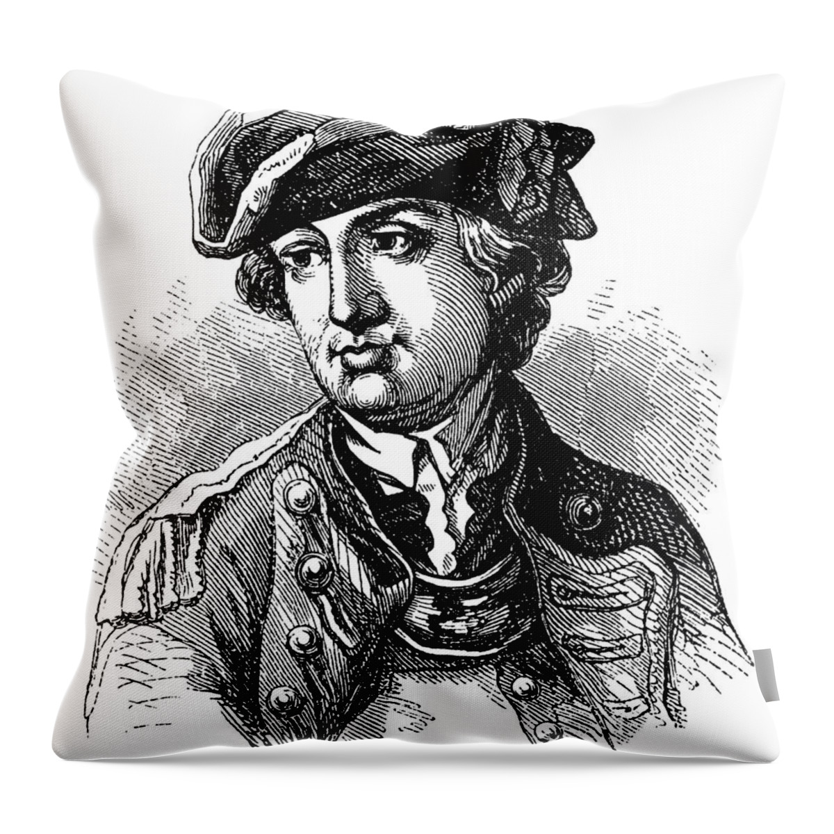 18th Century Throw Pillow featuring the photograph Charles Lee (1731-1782) by Granger