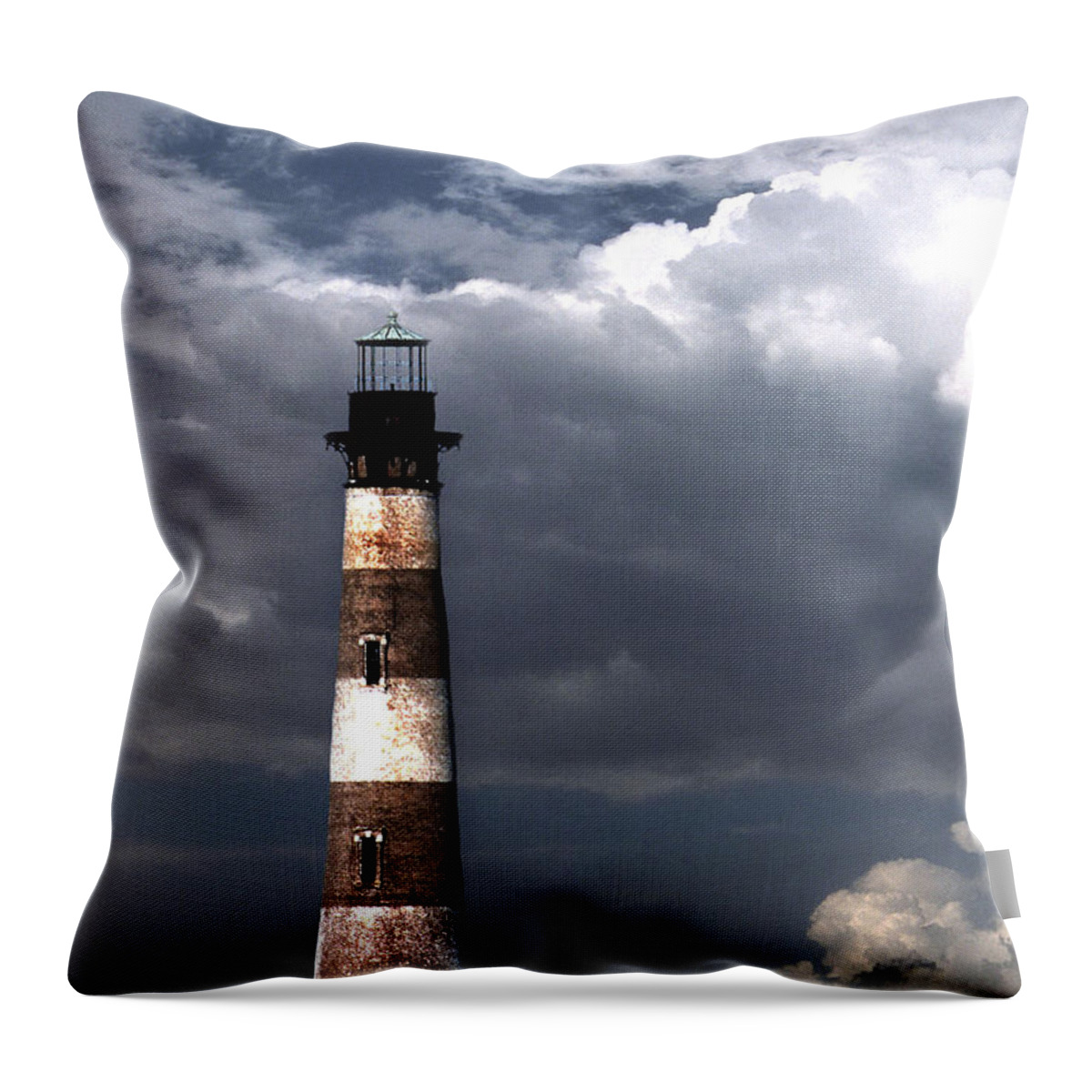 Lighthouses Throw Pillow featuring the photograph Charleston Lights by Skip Willits