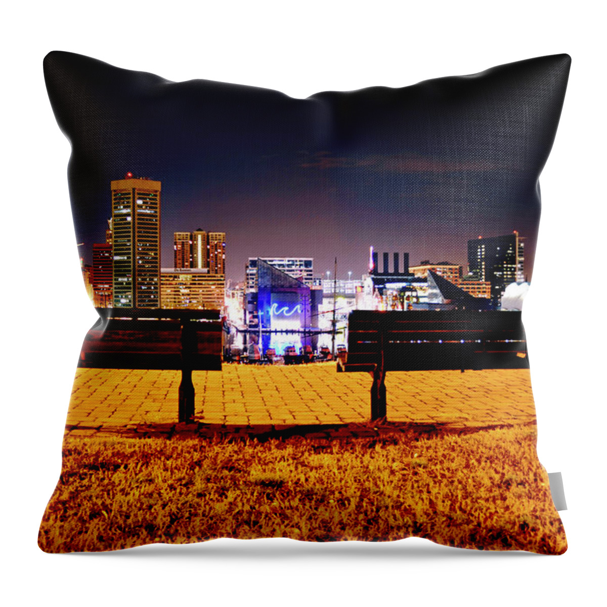 City Throw Pillow featuring the photograph Charm City View by La Dolce Vita