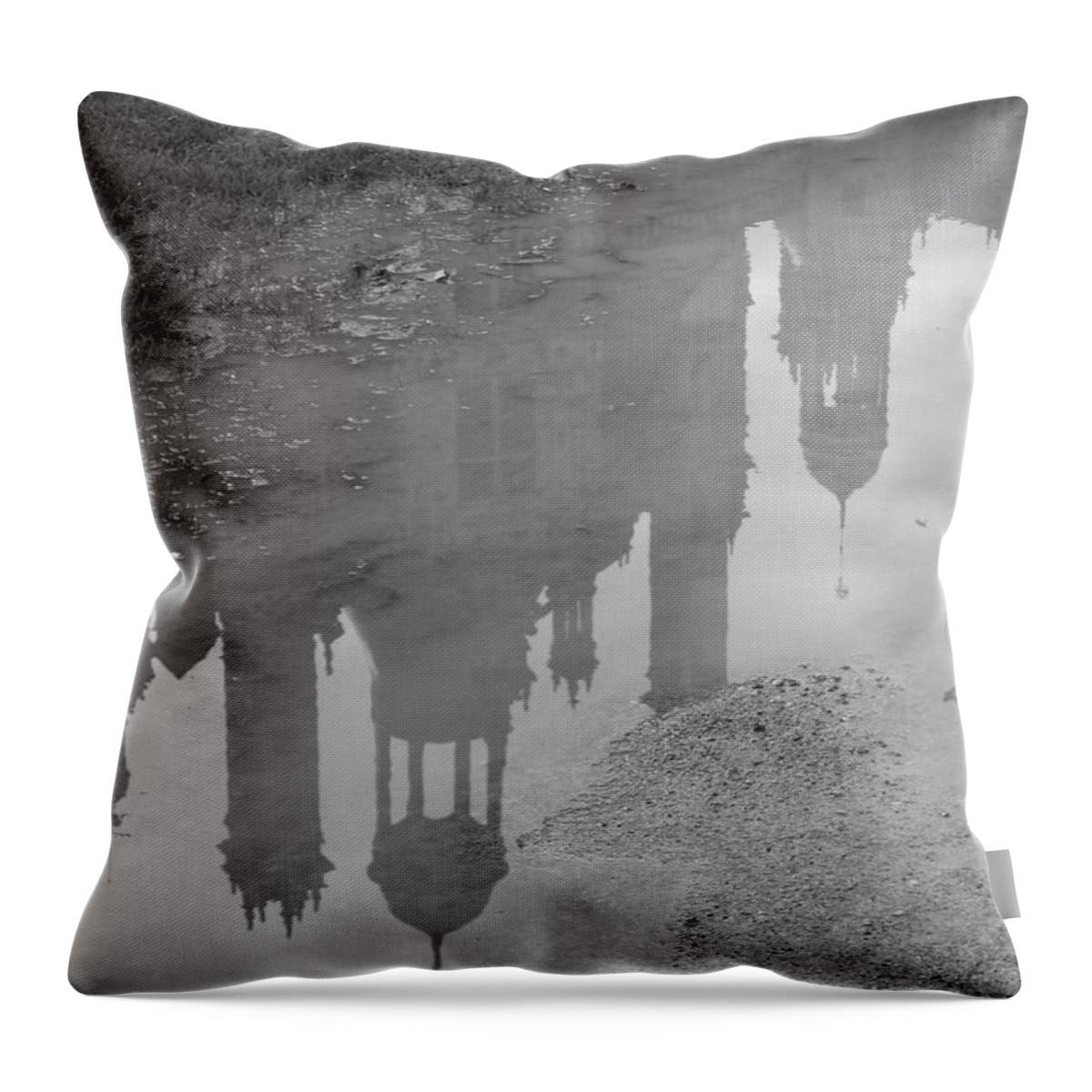 Chateau Chambord Throw Pillow featuring the photograph Chateau Chambord Reflection by HEVi FineArt