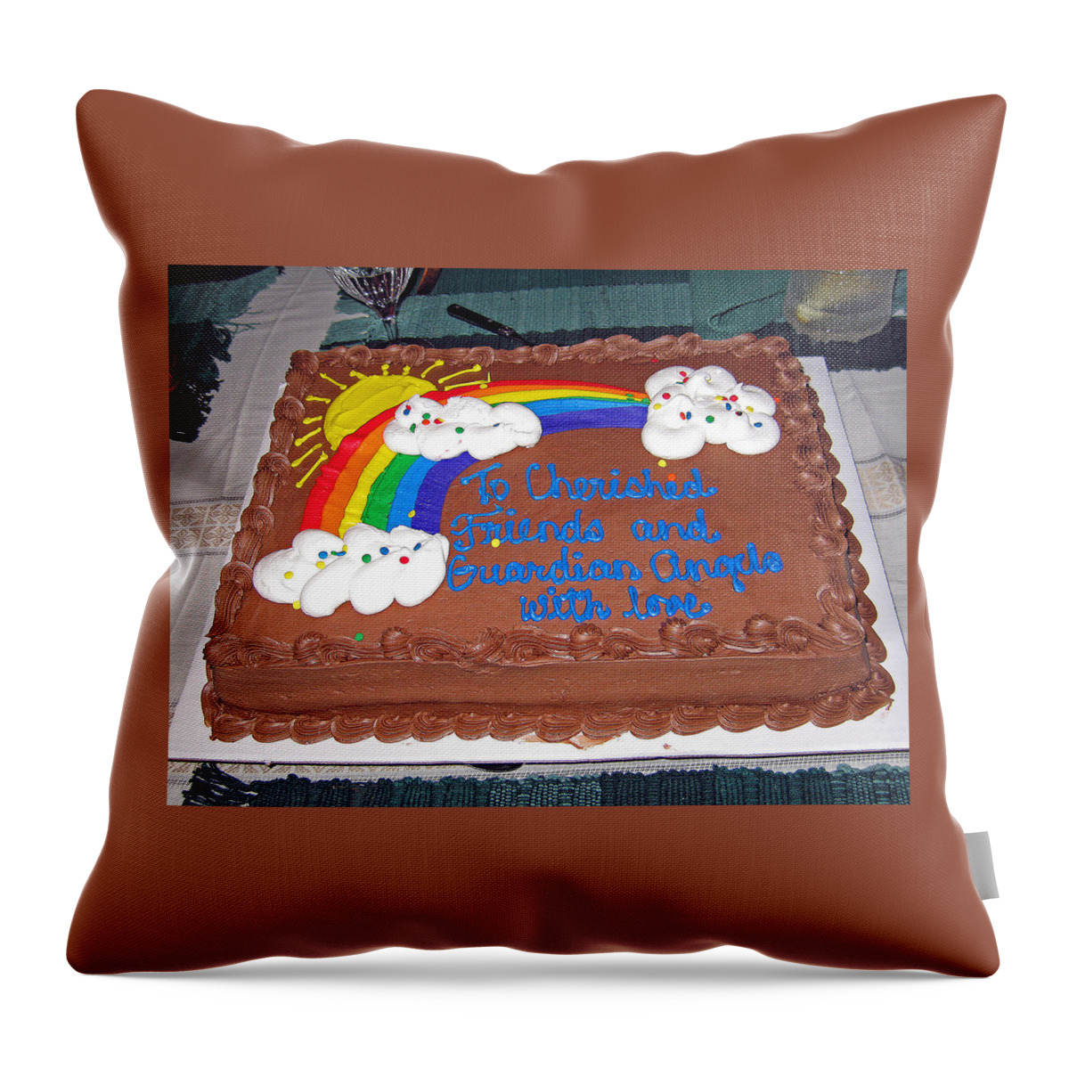 Cake Throw Pillow featuring the photograph Celebration To Cherished Friends by Jay Milo